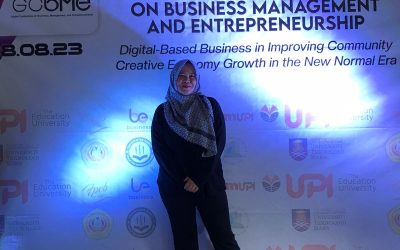 Virly Cahyani mahasiswa Prodi Bisnis Digital Fakultas Ekonomi telah melakukan presentasi pada international conference pada GCBME 2023